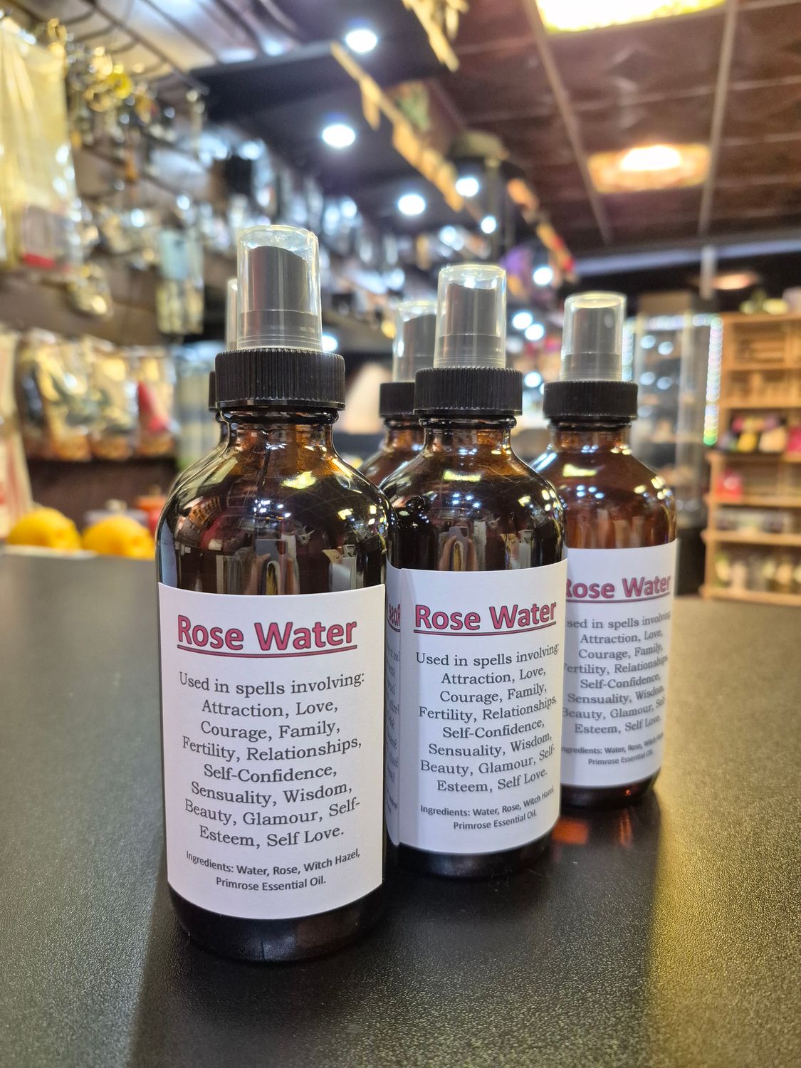 Rose Water Spray 8 oz Spritzer Bottle