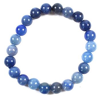 Blue Aventurine Bead Bracelet, 8 mm