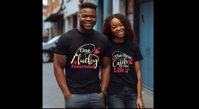 Love Couple: One Lucky Fisherman - The Best Catch Shirts