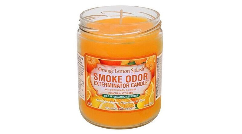 Smoke Odor Candle Orange Lemon Splash
