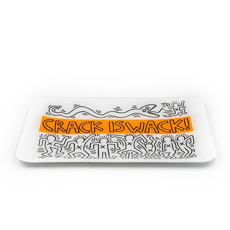 K. Haring Glass Rolling Tray Crack Is Wack