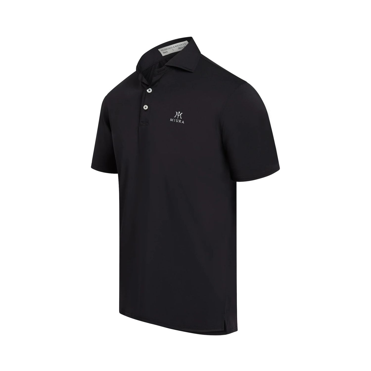 Miura Golf Performance Polo , Color: Black, Size: S