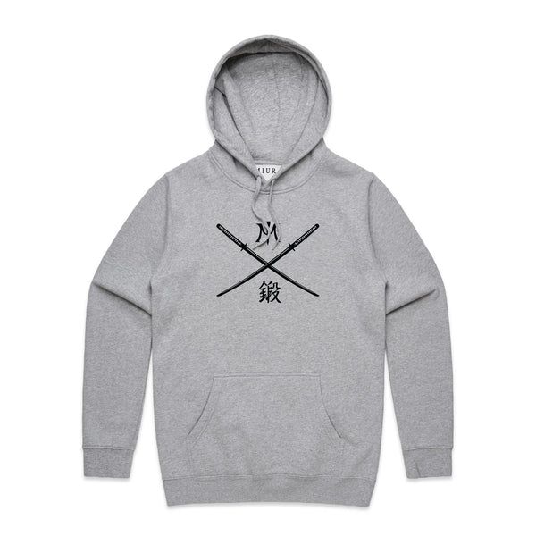 Miura Samurai Logo Hoodie Grey