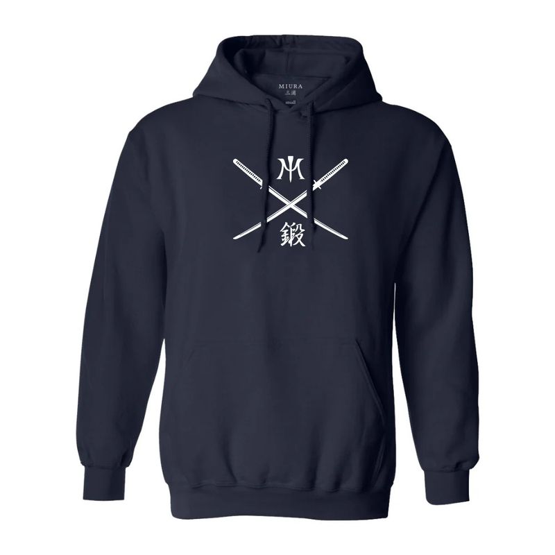 Miura Samurai Logo Hoodie Navy