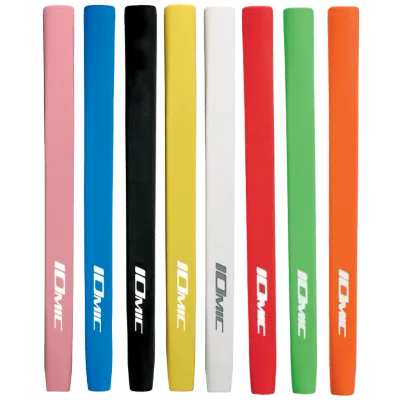 Iomic Putter Grip - 55g Regular 8 in a row showing the various colours