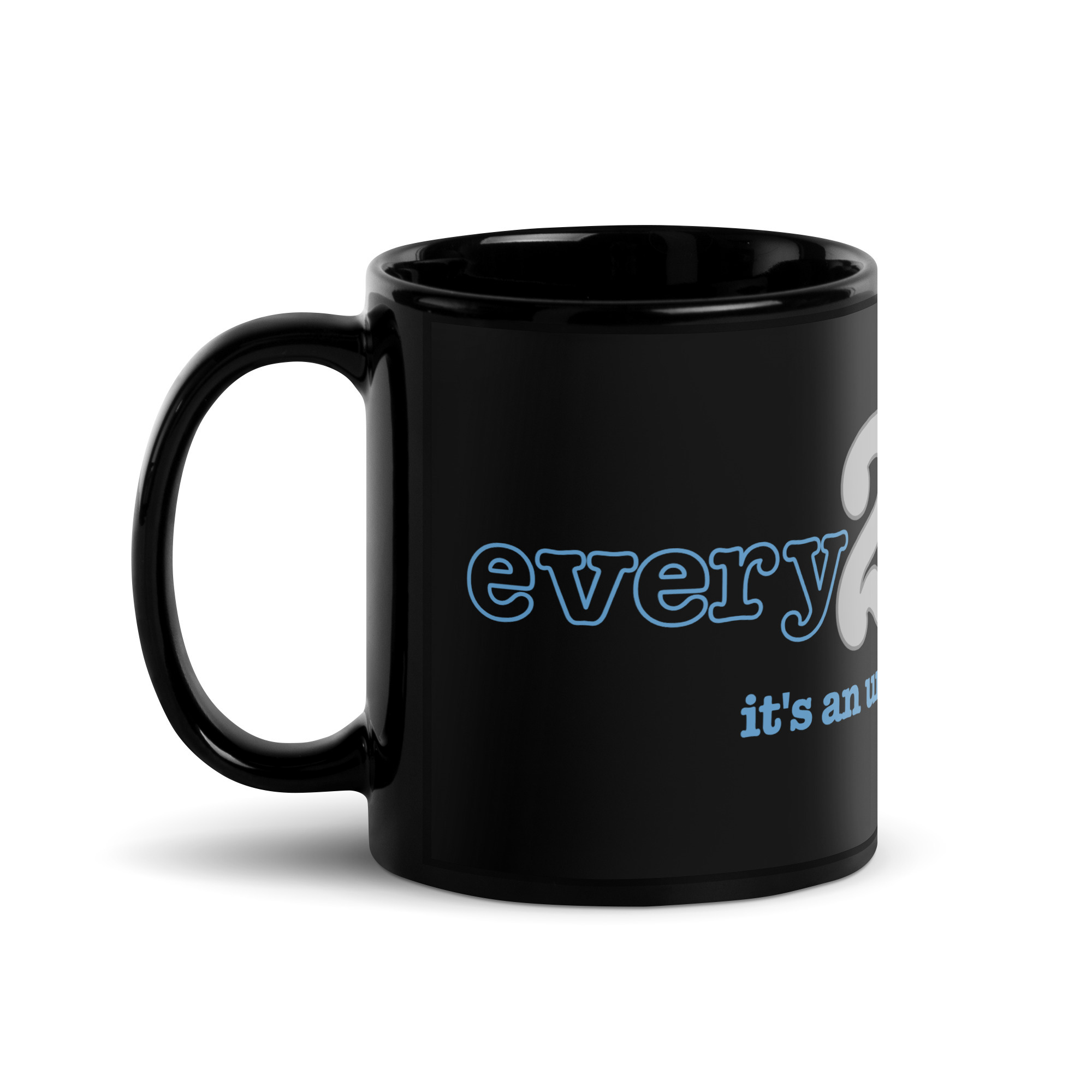 E27 Black Glossy Mug in 2 sizes