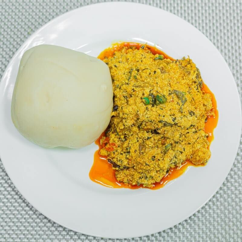 Swallow Delight ( Egusi Soup & Semovita )