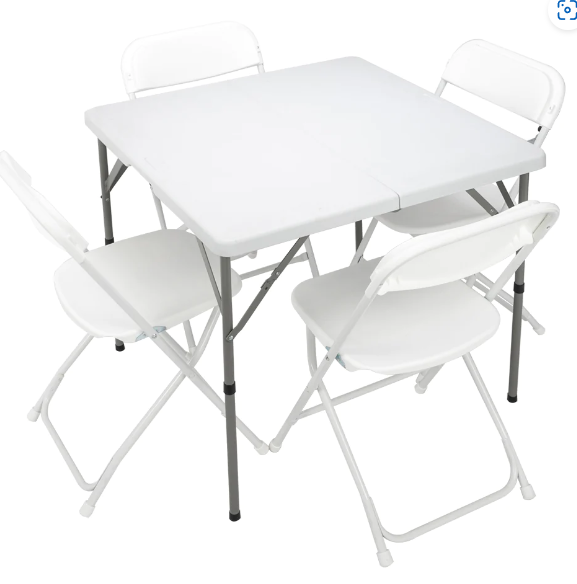 34 Inch Folding Table & Chairs