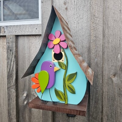 Crow Flower Birdhouse