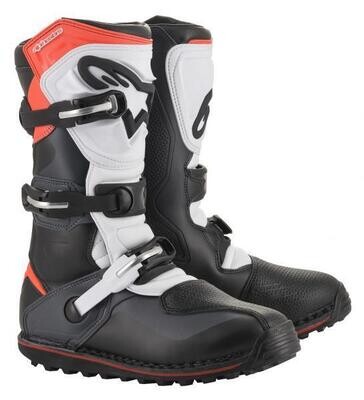 Boots, Trials, Tech T, Alpinestars (Black/Gray/Red)