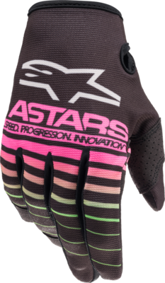 Gloves, Radar, Kids, Alpinestars (Black/Green/Pink)