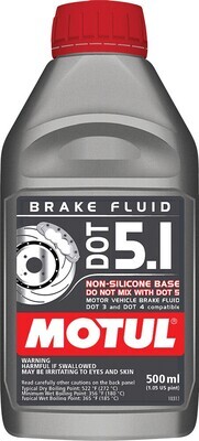 Brake Fluid, DOT 5.1, 16.9 FL OZ, Motul
