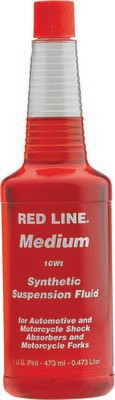 Suspension Fluid, Synthetic, 10W, 16 OZ, Red Line