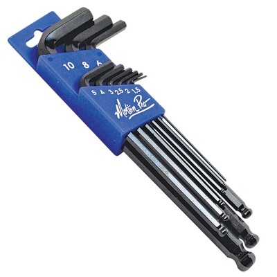 Wrench Set, Allen, Metric, Ball End, Motion Pro