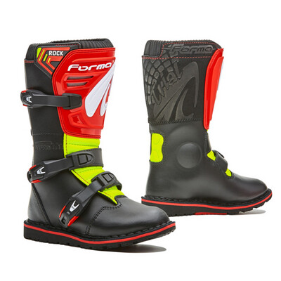 Boots, Trials, Rock, Kids, Forma (Black/Red/Yellow)