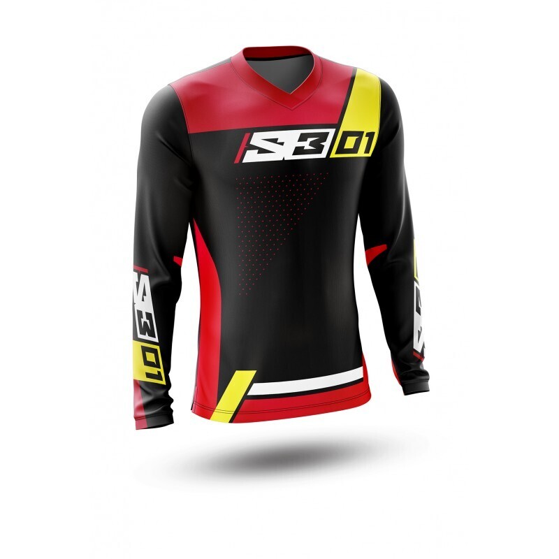 Jersey, Collection 01, Black/Red, S3