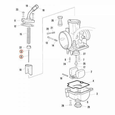 Needle, with Clip, Jitsie (Keihin PWK)