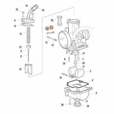 Idle Screw, with Spring, Jitsie (Keihin PWK)
