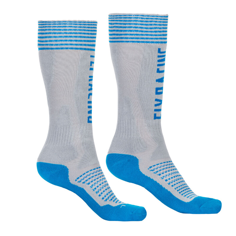 Socks, Long, Fly (Grey/Blue)