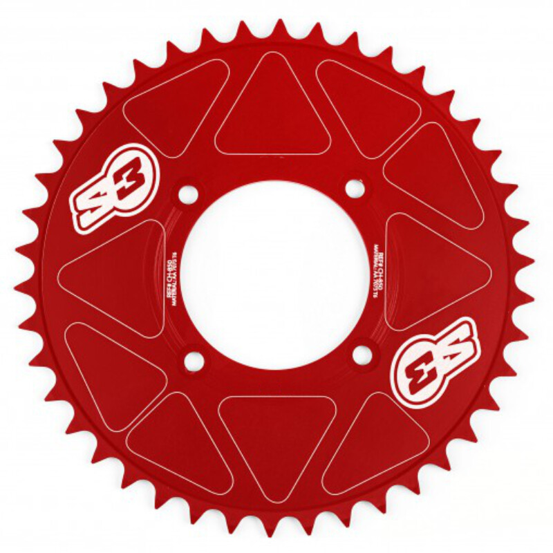 Sprocket, Rear, Solid, Red, S3 (Various)