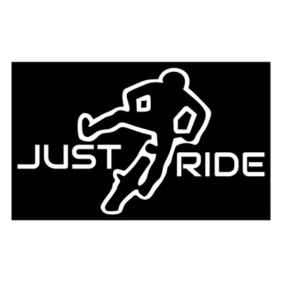 Sticker, Just Ride, Tryals Shop (6.13x3.75in) Sticker, Just Ride, Tryals Shop (6.13x3.75in)