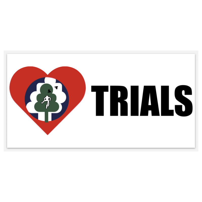 Sticker, Love Trials, Tryals Shop (7.5x3.75in)