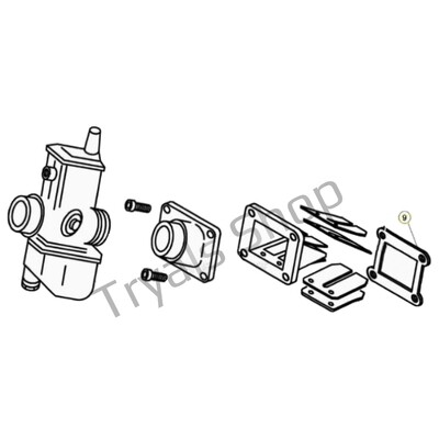 Gasket, Manifold, Reed Valve, Jitsie (Beta/Sherco)