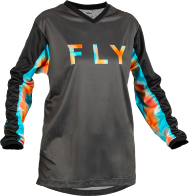 Jersey, F-16, Women's, Fly Racing (Grey/Pink/Blue)