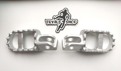 Footpegs, NOS, Silver