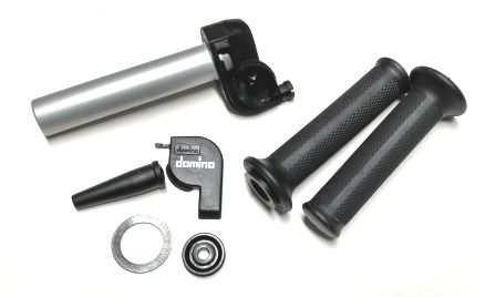 Throttle, Assembly, Domino, Aluminum (w/Grips)