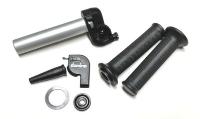 Throttle, Assembly, Domino, Aluminum (w/Grips)