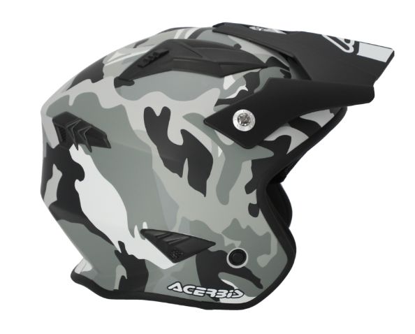 Helmet, Jet23, Thermoplastic, Grey Camo (Acerbis)