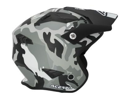 Helmet, Jet23, Thermoplastic, Grey Camo (Acerbis)