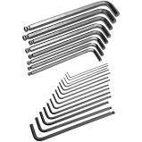 Wrench Set, Allen, SAE/Metric, Ball End, Performance