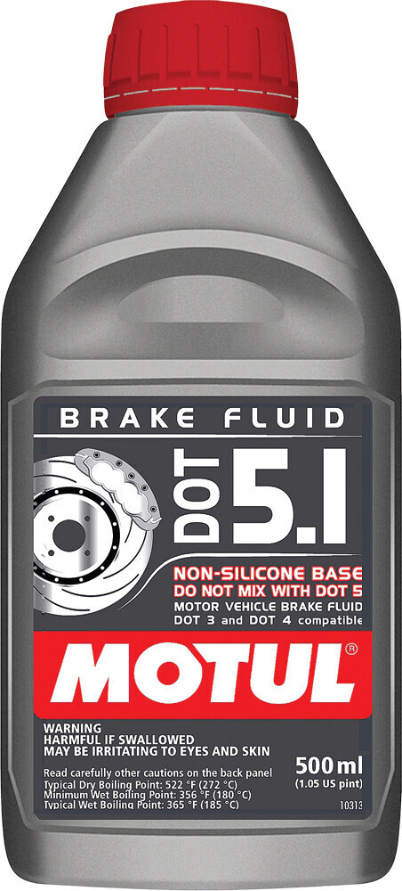 Brake Fluid, DOT 5.1, 16.9 FL OZ, Motul