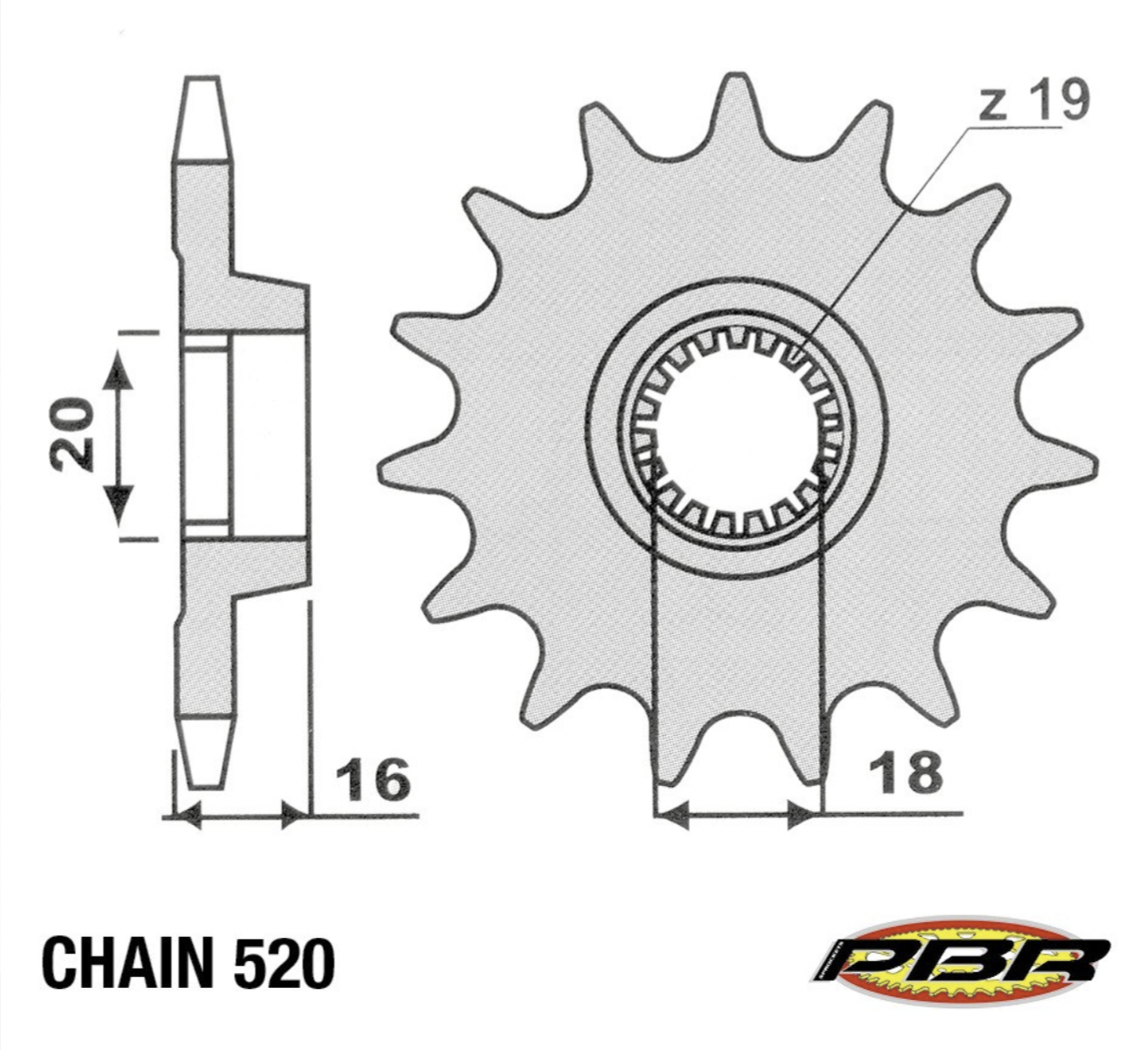 Sprocket, Countershaft, PBR (Montesa)