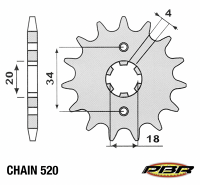 Sprocket, Countershaft, PBR (Montesa)