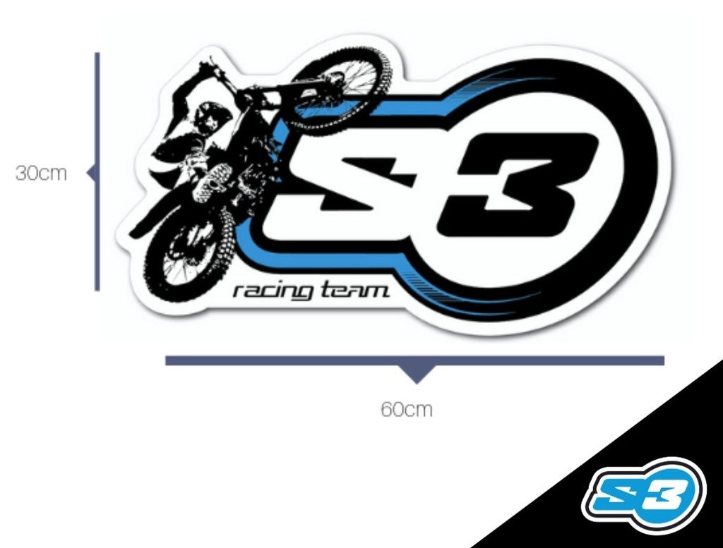 Sticker, Trial Team, XXL, S3 (30x60cm)