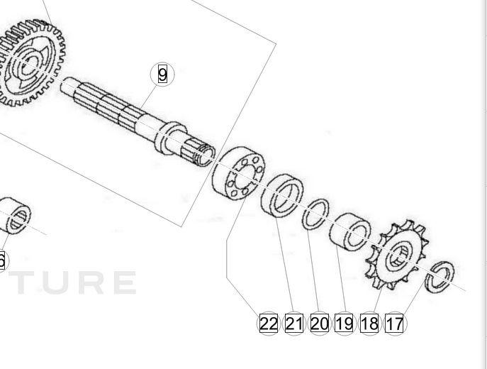 Sprocket, Countershaft, Beta OEM (80/50)