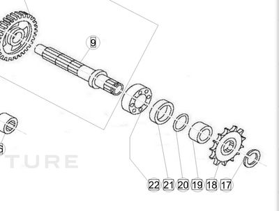 Sprocket, Countershaft, Beta OEM (80/50)