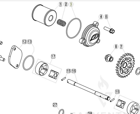 Seal, Oil Pump Beta 4T (3)
