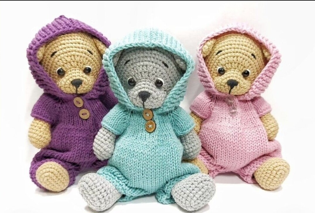 Handgefertigter Teddybär*GRÜN*