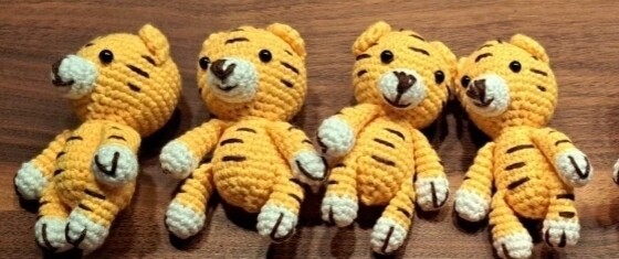 Tieger hellgelb ,Schlüsselanhänger