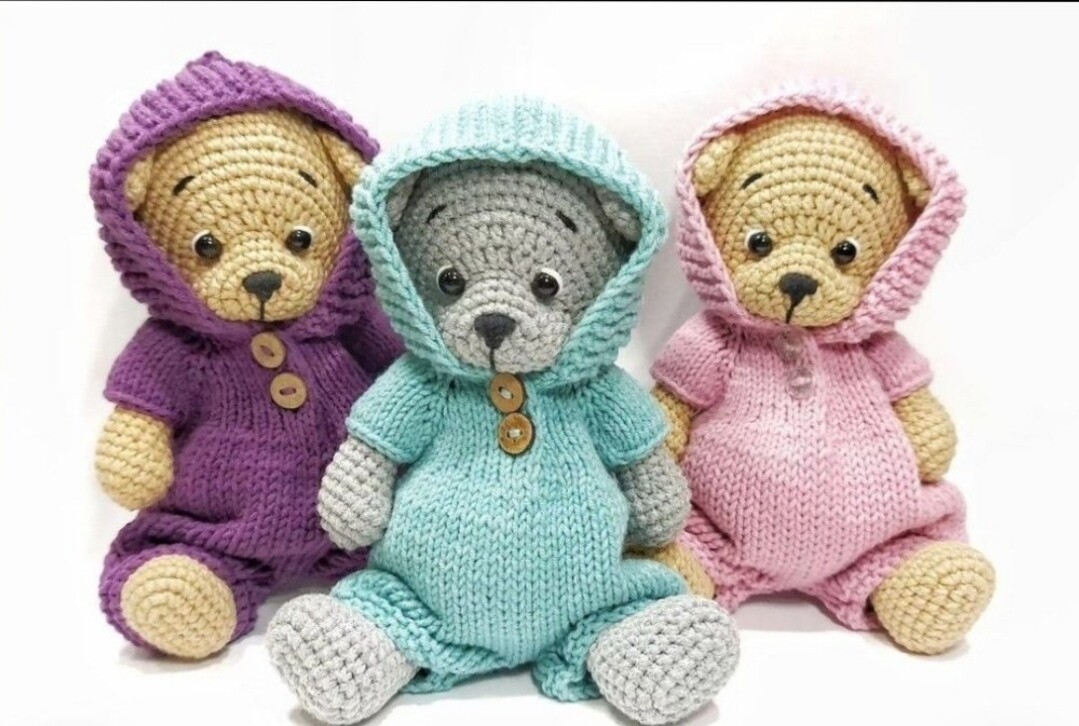 Handgemachter Teddy *Blau*