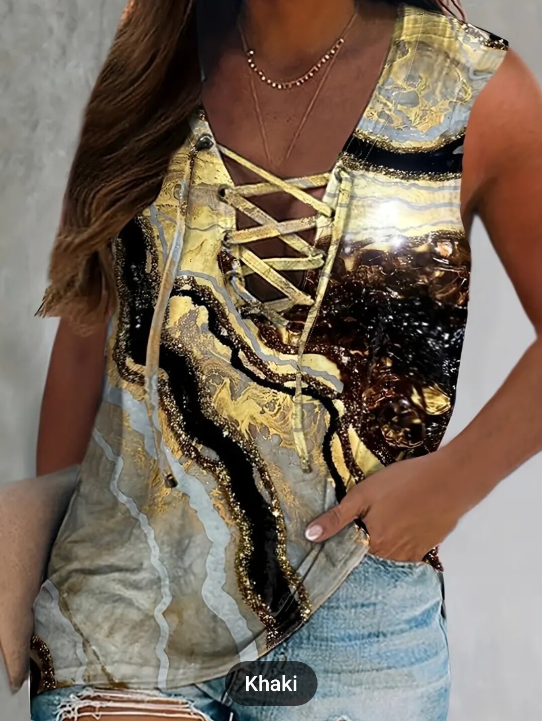 Leicht dehnbares Tanktop Gr 58