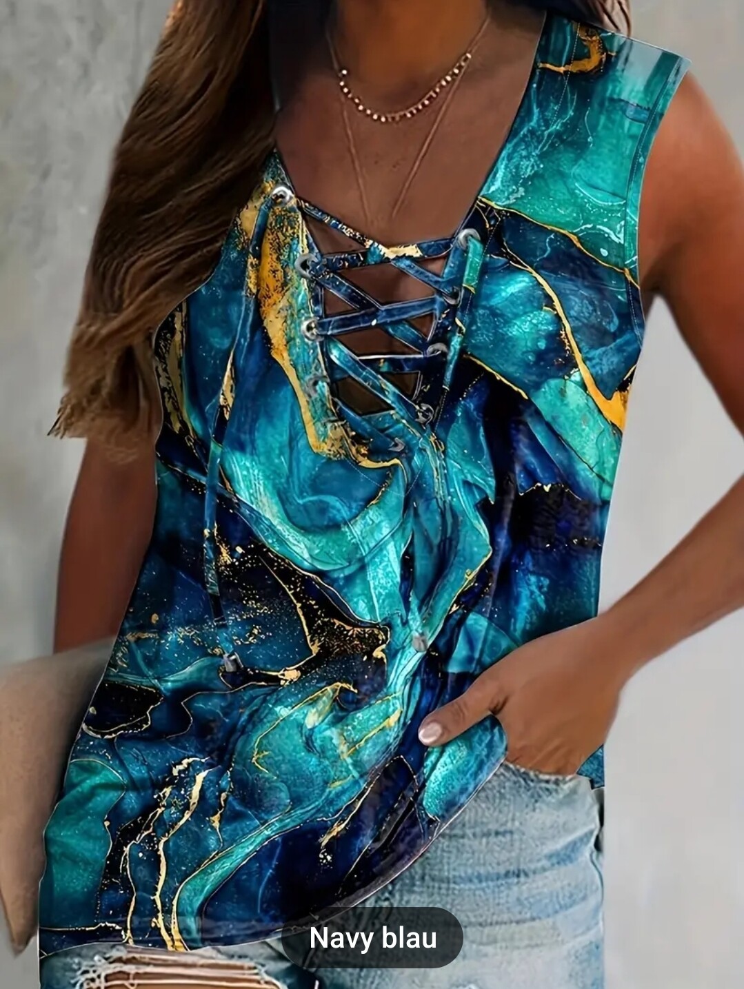 Lässiges dehnbares Tanktop Gr.58 /60