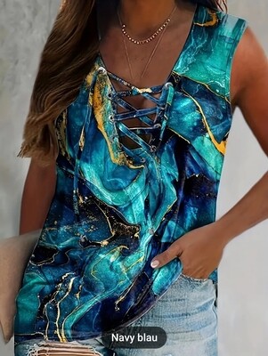 Lässiges dehnbares Tanktop Gr.58 /60