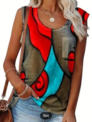 Damen Rundhals Top Gr 60