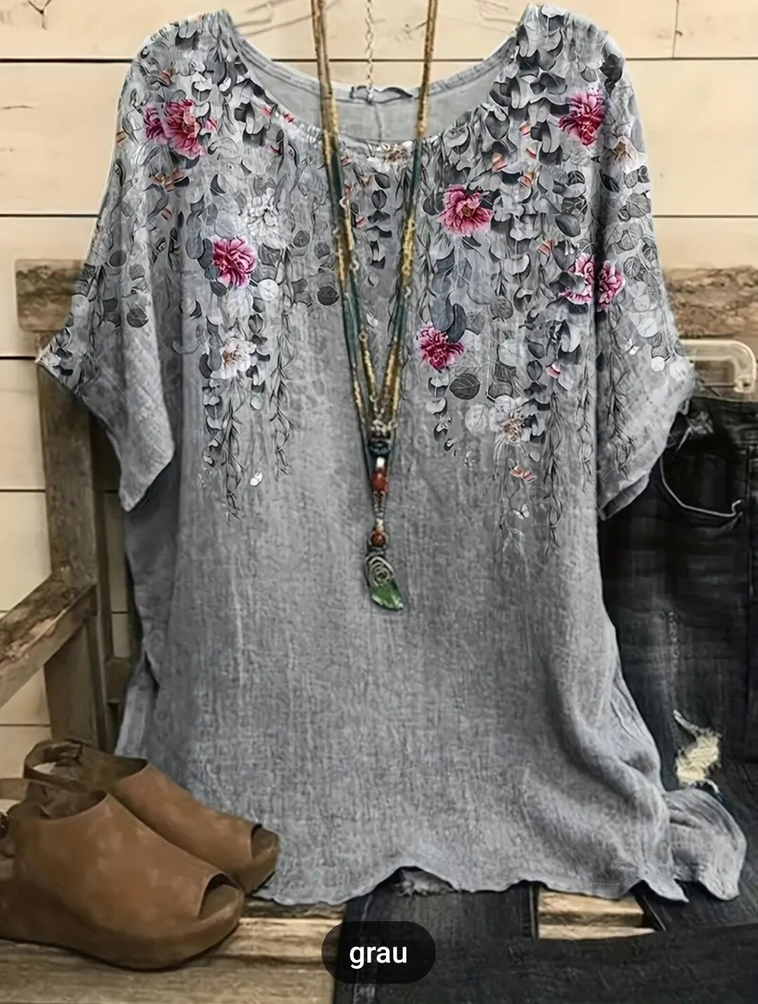 Lässiges T-Shirt In Gr 54