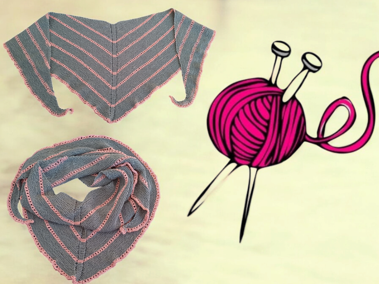 Dreiecktuch 100 % Seide